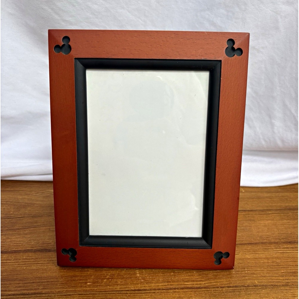 Disney Thailand Wooden Picture Frame Holds 5"x7" photo Reddish Brown